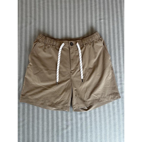 Chubbies Everywhere Shorts Mens Large Beige 6 Inch Inseam Drawstring Zip Pocket - Picture 1 of 7